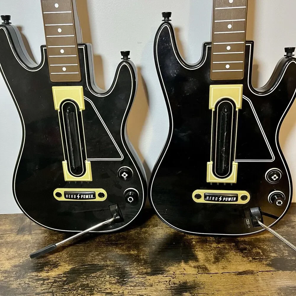Set of 2 Guitar Hero PS4 Wireless Guitar Controllers Untested Parts Repair Lots